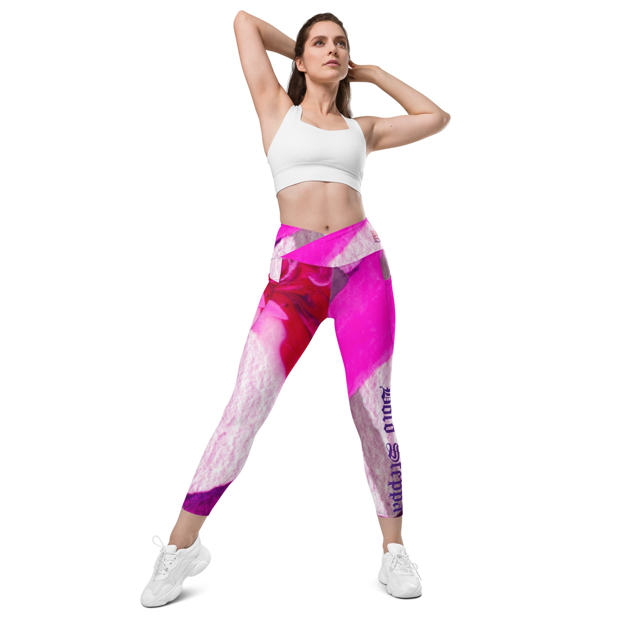 Crossover Pink Swift Graphic Leggings with Pockets