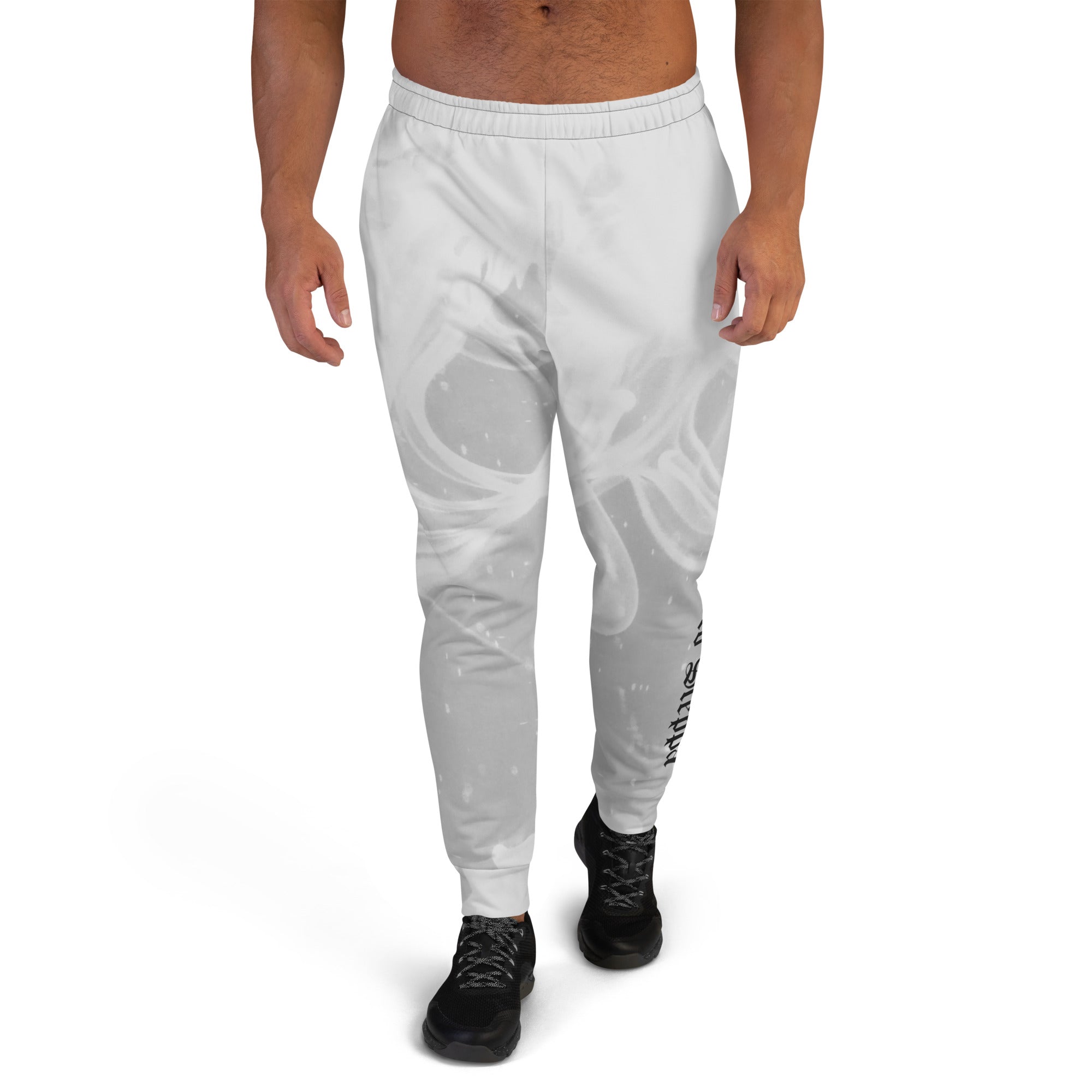 Men's Grey Graphic Print Joggers