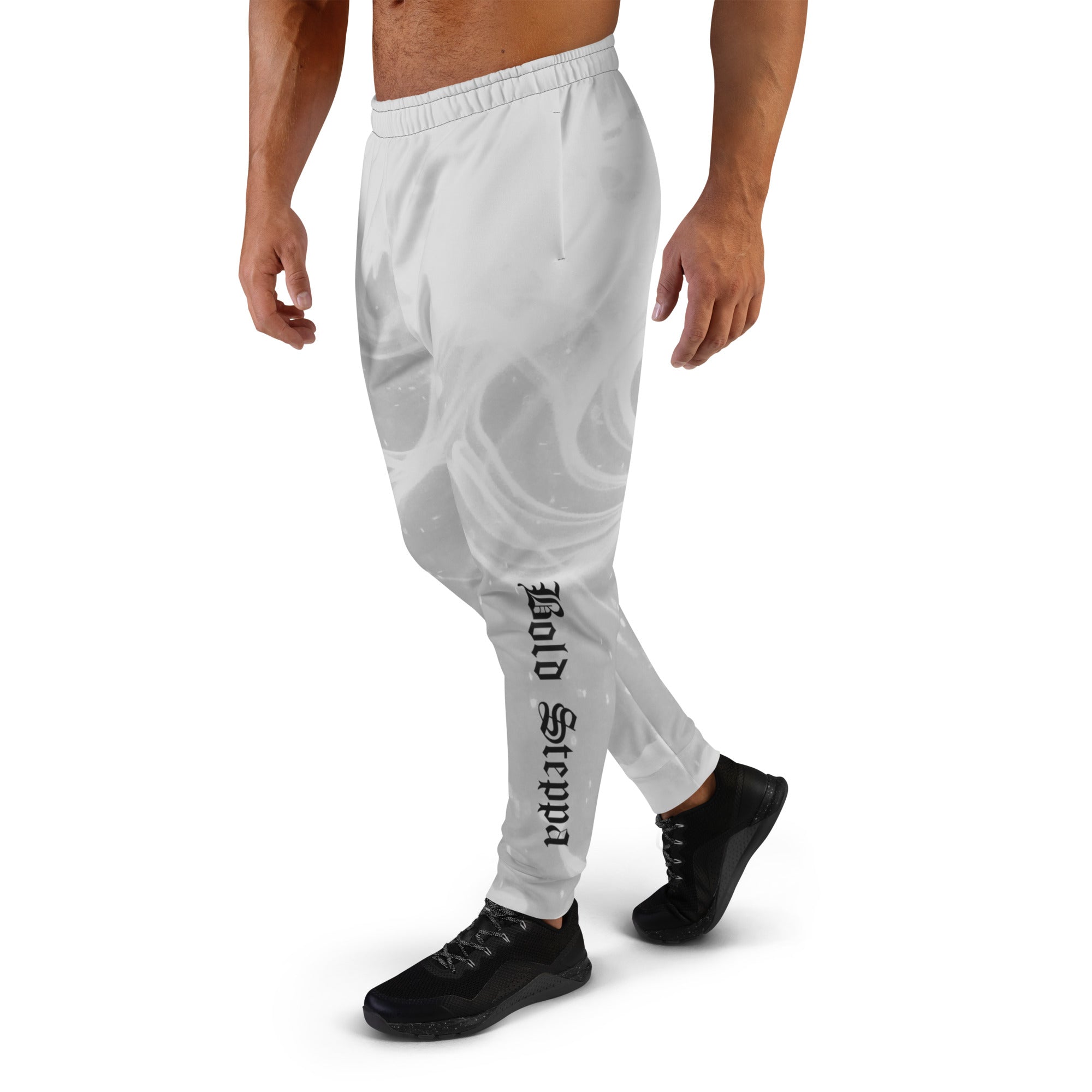 Men's Grey Graphic Print Joggers