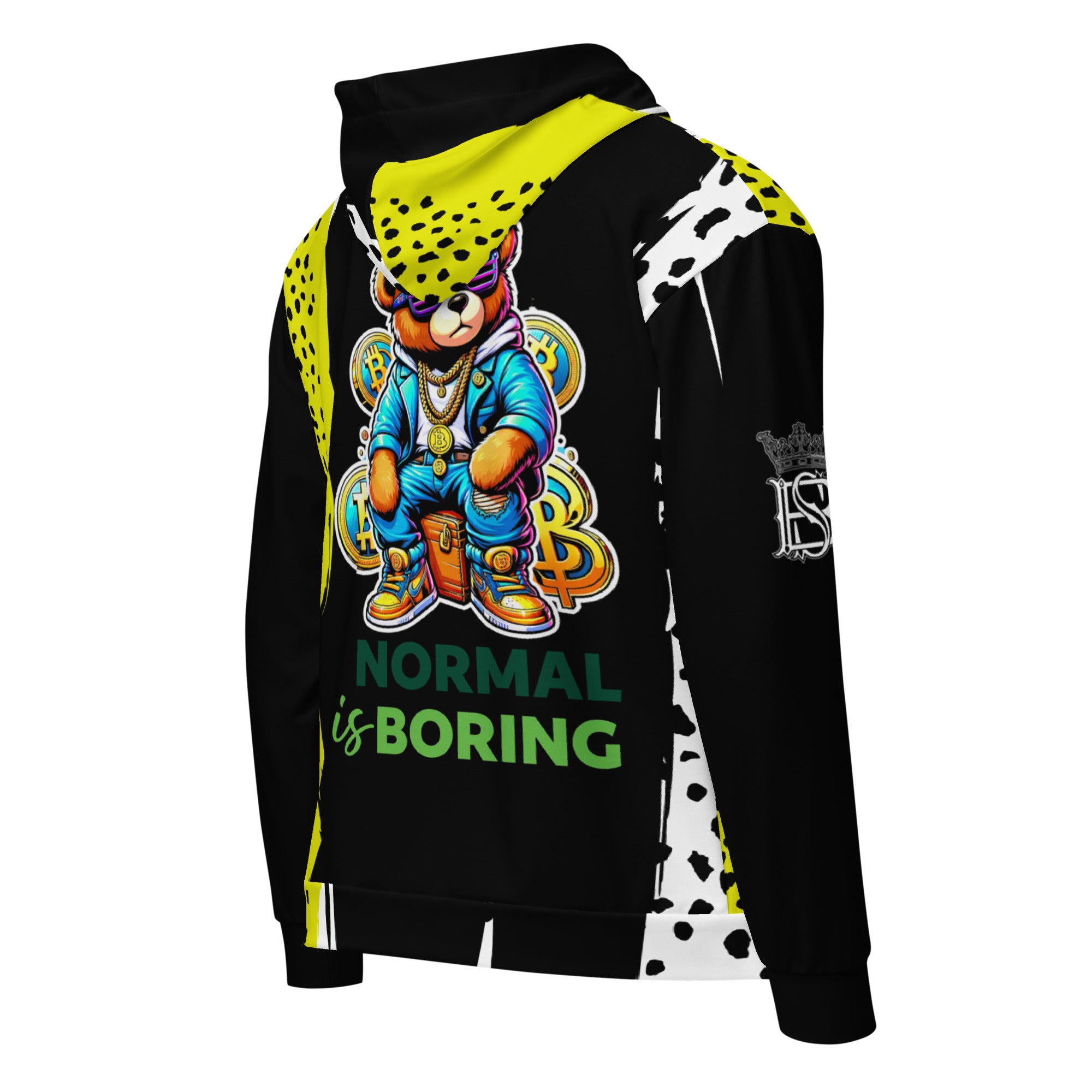 Normal Is Boring Unisex Graphic Print zip hoodie