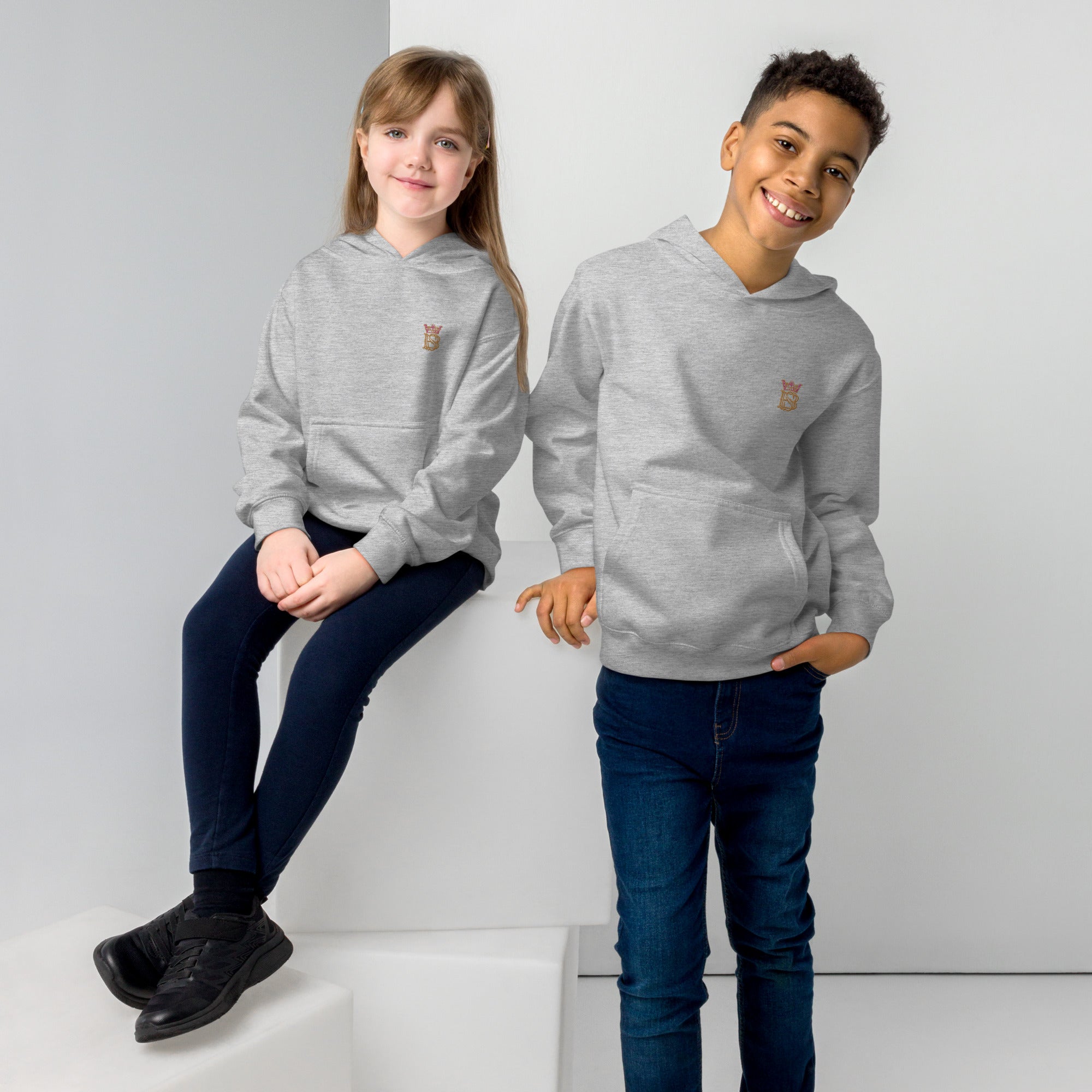 Kids Unisex Embroidered Fleece Hoodie