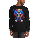 Men’s Long Sleeve Haitian Flag Graphic Shirt