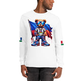 Men’s Long Sleeve Haitian Flag Graphic Shirt