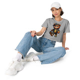 Women’s Teddy Bear Graphic Print Crop Top