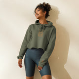 Women's Embroidered Crop Hoodie