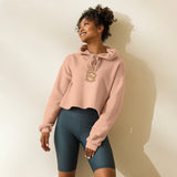 Women's Embroidered Crop Hoodie