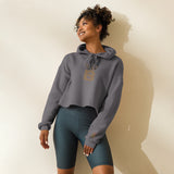 Women's Embroidered Crop Hoodie