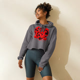 Self Love Graphic Print Crop Hoodie