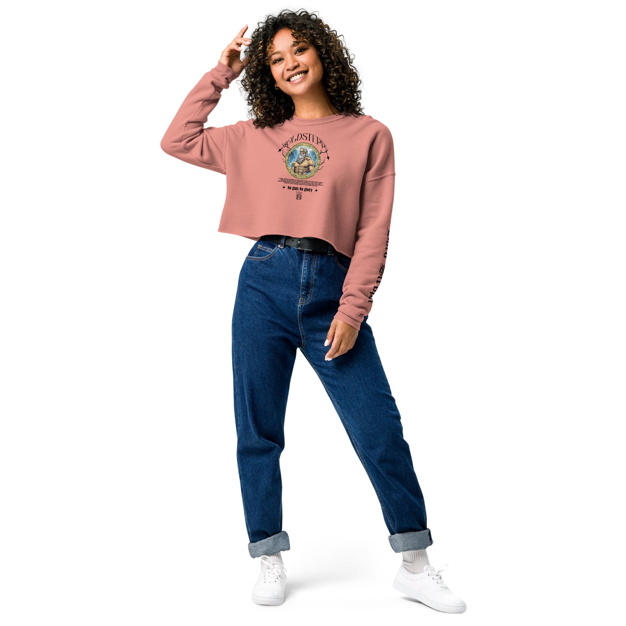 Women's Graphic Print Crop Sweatshirt